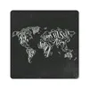 MuchoWow® Mauspad Mousepad Weltkarte - Schwarz - Weiß - Produktbild-Vorschau 1