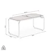 Couchtisch Retro 90cm Sicherheitsglas Braun und Produktbild-Vorschau 4
