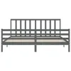 vidaXL Massivholzbett mit Kopfteil Grau 200x200 cm -  Produktbild-Vorschau 7