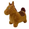 Cheval sauteur en peluche marron 23cm de haut selle avec Voir les images du produit 7