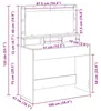 vidaXL Tavolino da trucco, bianco, 100 x 41 x 135 cm, Anteprima dell’immagine prodotto 8