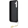 A black phone case with a gold charm attached is shown against a white background. Podgląd zdjęcia produktu
