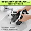 Hands washing a black and white reflective vest under a running faucet in a sink. Náhled obrázku produktu