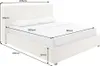 riess-ambiente Modernes Boxbett ROCCO 180x200cm beige Cord Produktbild-Vorschau 2