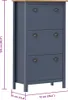 vidaXL Szafka na buty Hill Grey 72x35x124 cm lite drewno Podgląd zdjęcia produktu 3