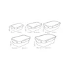 Diagram showing different sizes of rectangular containers with dimensions labeled. Náhľad obrázku produktu