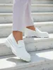 Aura Damen Mokassins Weiß mit Plateau - Elegant und Bequem, Produktbild-Vorschau 1