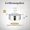 Topf 20cm 2,3L Edelstahl Kochtopf Induktion mit Produktbild-Vorschau 7