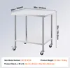 SucceBuy Arbeitstisch aus Edelstahl, 76,2 x 91,4 x 96,5 cm, Produktbild-Vorschau 7