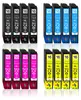 A collection of printer ink cartridges arranged in rows. Produktbild-Vorschau