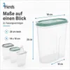 3er set,Schüttdosen 2 Liter, transparent mit Klappdeckeln Produktbild-Vorschau 2
