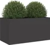 vidaXL Pflanzkübel Schwarz 62x30x29 cm Stahl Produktbild-Vorschau 4