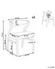 BELIANI Sada 2 jídelních židlí světlé dřevo/světle béžová Náhled obrázku produktu 3