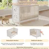 Merax Babybett 120 x 60 cm, Massivholz Kinderbett, 3-fach Produktbild-Vorschau 6