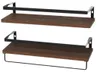 Wandregal Industrial Holz Metall 2er Set 41 cm mit Produktbild-Vorschau 3