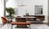 Essecke Essgruppe Esszimmer Esstisch Stühle Bank 8tlg Braun Produktbild-Vorschau 1