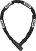 A black bicycle chain lock is displayed against a white background. Produktbild-Vorschau