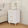vidaXL Nočný stolík biely 40x40x66 cm Materiál drevo Náhľad obrázku produktu 3