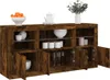 vidaXL Sideboard mit LED-Leuchten Räuchereiche 142,5x37x67 Produktbild-Vorschau 4