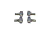 Four metal shelf support pins are arranged in a two-by-two grid on a white background. Produktbild-Vorschau