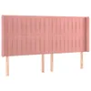 vidaXL Kopfteil mit Ohren Rosa 203x16x118/128 cm Samt Produktbild-Vorschau 1