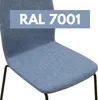 Close-up of a blue upholstered chair with a text overlay indicating the color code. Produktbild-Vorschau