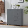 Credenza 'Döbritz' 84x80x28cm grigio scuro Anteprima dell’immagine prodotto 1