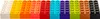 A row of colorful LEGO bricks. Produktbild-Vorschau