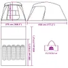 vidaXL Campingzelt mit Vorzelt 5 Personen Blau Wasserdicht Produktbild-Vorschau 7