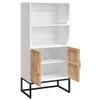 vidaXL Highboard Weiß 60x35x125 cm Holzwerkstoff Produktbild-Vorschau 4