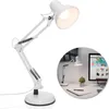 Weiße Retro Schreibtischlampe mit Gelenkarm – Metall Produktbild-Vorschau 2