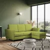 Moderner 3-Sitzer Stoffsofa 212cm mit Fußhocker Yasel 180P Produktbild-Vorschau 2