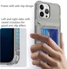 Hülle für iPhone 12 Pro Max Transparent Kartenfach Silikon Produktbild-Vorschau 3