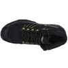 A single black hiking boot with green accents is shown from a top-down perspective against a white background. Produktbild-Vorschau