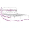 Bettgestell mit Kopfteil Metall Weiß 193x203 cm Produktbild-Vorschau 8