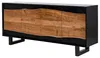 home24 Massives Sideboard - Akazie / Akazie Schwarz Produktbild-Vorschau 1
