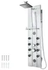 tectake® Aluminium Duschpaneel Regendusche Ablage aus Glas Produktbild-Vorschau 1