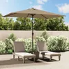vidaXL Ombrellone con asta in metallo 300x200 cm Taupe Anteprima dell’immagine prodotto 2