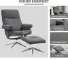 HOMCOM Relaxsessel mit Hocker, Gepolstert Fernsehsessel mit Produktbild-Vorschau 5
