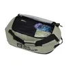 A duffel bag with its main compartment open, showing some items inside. Produktbild-Vorschau