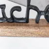 3er Set Schriftzug Lebe Lache Liebe L22cm Metall Schwarz Produktbild-Vorschau 5