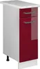 Unterschrank Vicco R-Line Bordeaux Hochglanz 30 cm mit Produktbild-Vorschau 1
