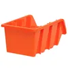 An orange plastic storage bin is shown against a white background. Produktbild-Vorschau