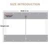 (2.4x2.1M) Rideaux d'extérieur en PVC transparent avec Voir les images du produit 8