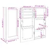 Schmuckschrank mit Spiegel Wandmontage Weiß 30x8,5x67 cm Produktbild-Vorschau 11