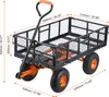 A garden cart with dimensions labeled. Voir les images du produit