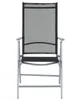 BELIANI Gartenstuhl 6er Set Schwarz und Silber Aluminium Produktbild-Vorschau 4