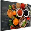 Leinwandbild Frische Gewürze in der Küche 120x80 Feeby Bunt Produktbild-Vorschau 1