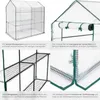 A collage of four images showing different aspects of a greenhouse. Produktbild-Vorschau