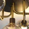 ZMH Plafondlamp met 5 lampen en glazen bol, grijs. Productafbeelding-voorbeeld 5